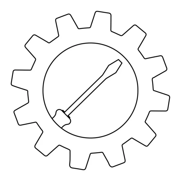 Átvágott Közönséges Csavarhúzó Sebességben Illusztráció Ikon Alkalmazásokhoz Weboldalakhoz — Stock Vector