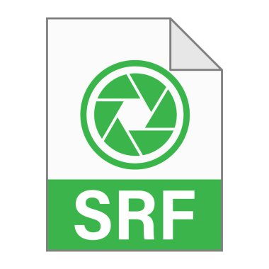Web için SRF dosya simgesinin modern düz tasarımı