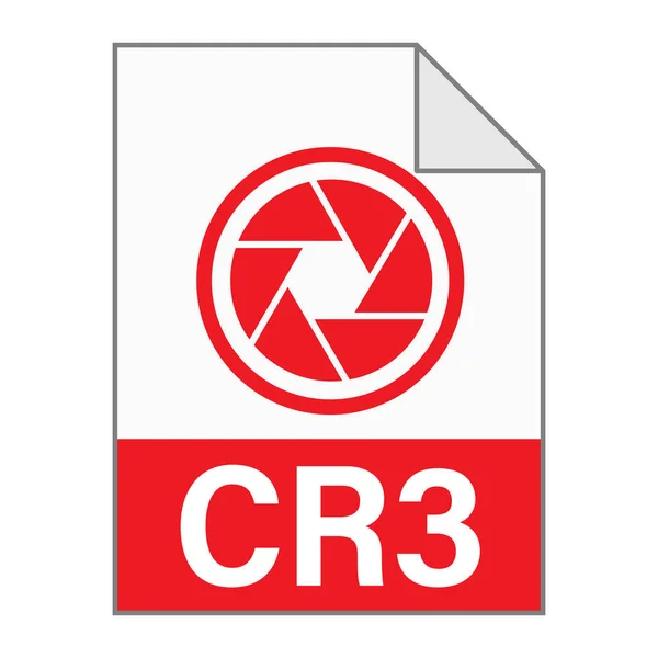 Web Cr3文件图标的现代平面设计 — 图库矢量图片