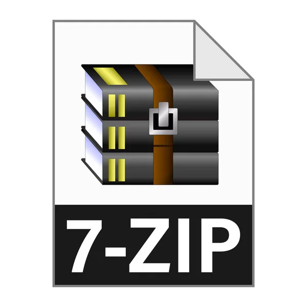 Modern Flat Design Zip Archive File Icon Web — Stock Vector