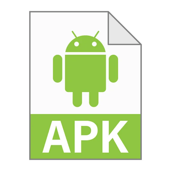 Diseño Plano Moderno Icono Archivo Apk Para Web — Vector de stock