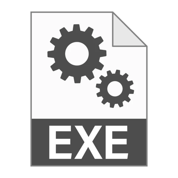 Design Plat Moderne Fichier Exe Icône Pour Web — Image vectorielle