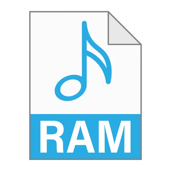 Diseño Plano Moderno Del Icono Del Archivo Ram Para Web — Archivo Imágenes Vectoriales