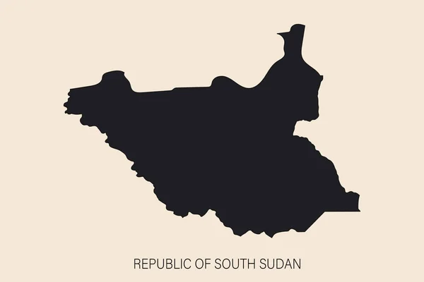 Mapa Altamente Detallado Sudán Del Sur Con Fronteras Aisladas Fondo — Archivo Imágenes Vectoriales