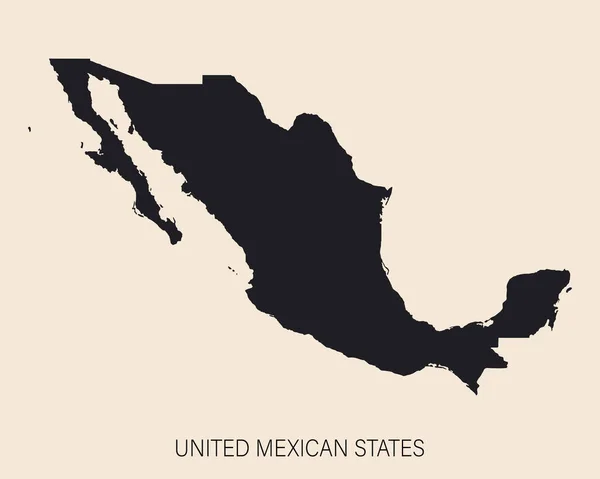Vysoce Podrobná Mapa Mexika Izolovanými Hranicemi Pozadí — Stockový vektor