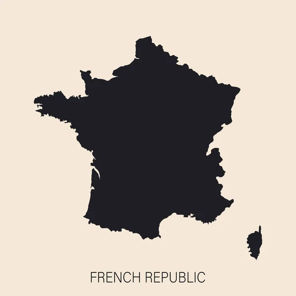 Carte Très Détaillée France Avec Frontières Isolées Arrière Plan — Image vectorielle