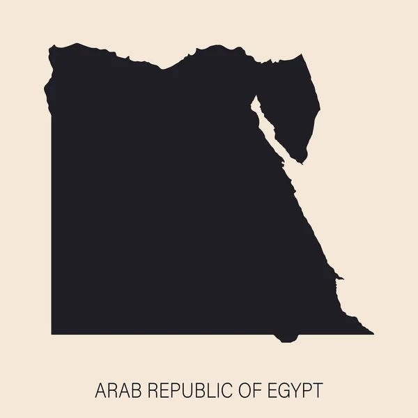 Bardzo Szczegółowa Mapa Egiptu Odizolowanymi Granicami Tle — Wektor stockowy