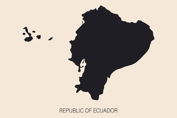 Hochdetaillierte Landkarte Ecuadors Mit Isolierten Grenzen Hintergrund — Stockvektor