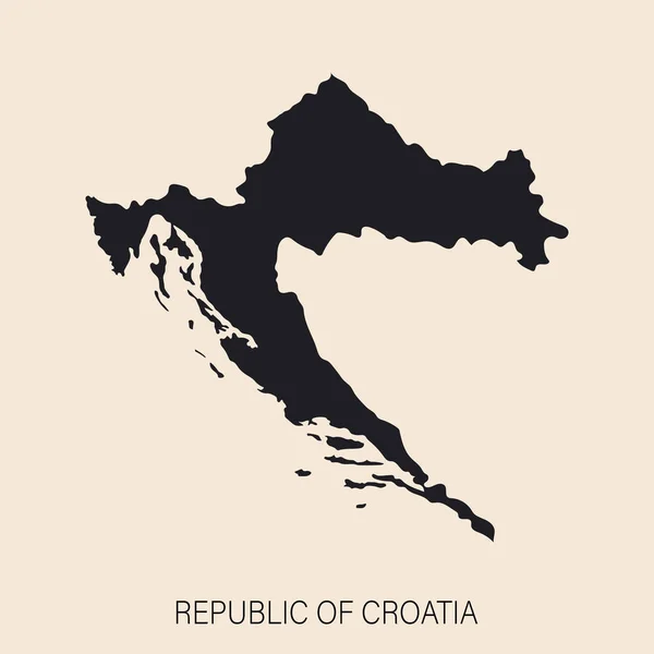 크로아티아 지도의 배경에 — 스톡 벡터