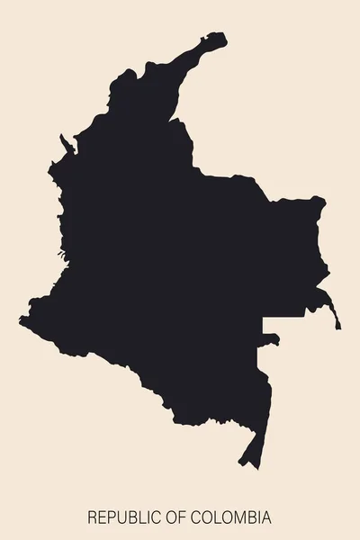 高度详细的哥伦比亚地图 背景上孤立的边界 — 图库矢量图片