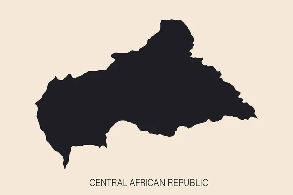 Carte Très Détaillée République Centrafricaine Avec Des Frontières Isolées Arrière — Image vectorielle