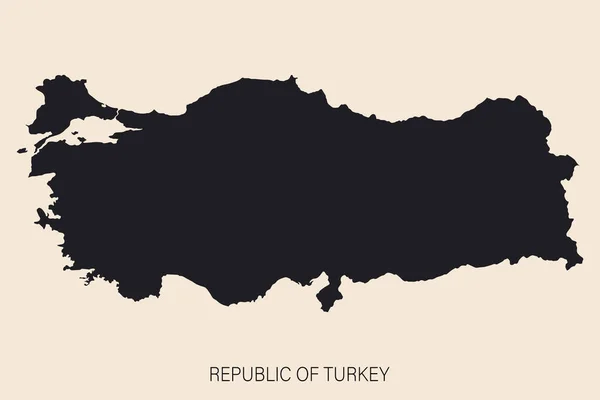 Mapa Turquia Altamente Detalhado Com Fronteiras Isoladas Segundo Plano —  Vetores de Stock