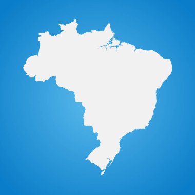 Arkaplanda sınırların izole edildiği son derece ayrıntılı Brezilya haritası