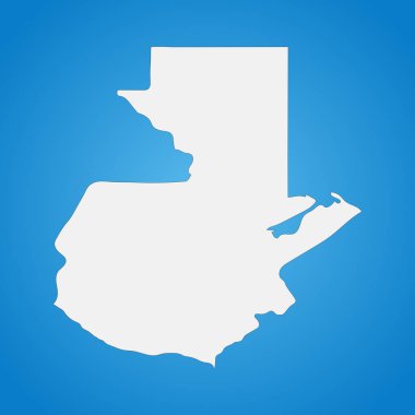 Arka planda izole edilmiş sınırları olan son derece detaylı Guatemala haritası