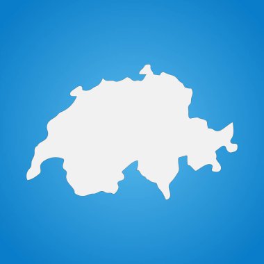Arkaplanda sınırların izole edildiği son derece ayrıntılı İsviçre haritası