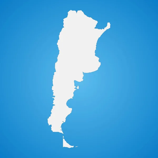 Mycket Detaljerad Argentina Karta Med Gränser Isolerade Bakgrund — Stock vektor