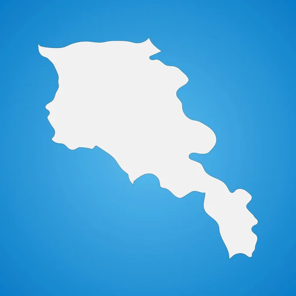 Mappa Altamente Dettagliata Dell Armenia Con Confini Isolati Sullo Sfondo — Vettoriale Stock