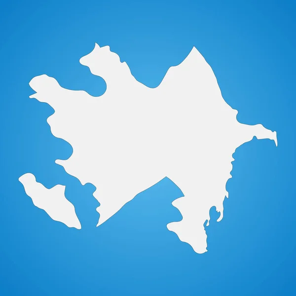 Zeer Gedetailleerde Azerbeidzjaanse Kaart Met Achtergrond Geïsoleerde Grenzen — Stockvector
