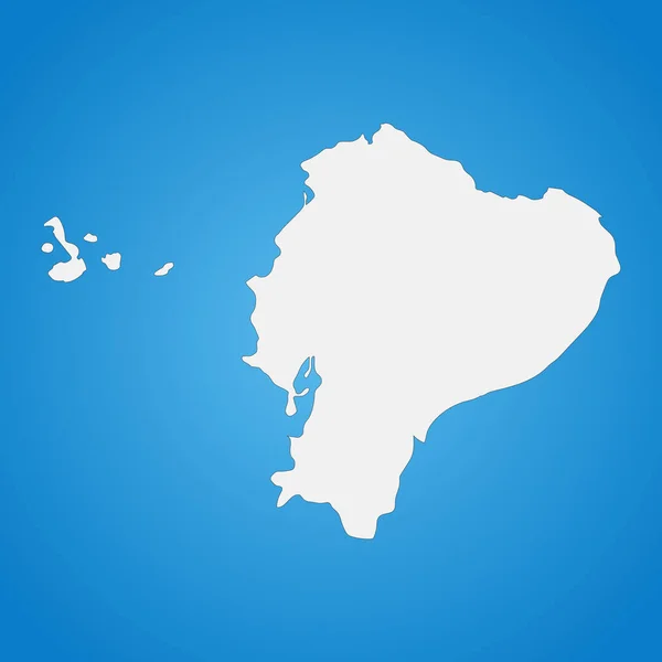 Vysoce Podrobná Mapa Ekvádoru Okraji Izolovanými Pozadí — Stockový vektor