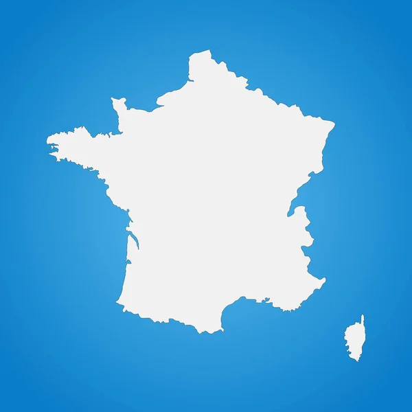 Mapa Francia Muy Detallado Con Fronteras Aisladas Segundo Plano — Vector de stock