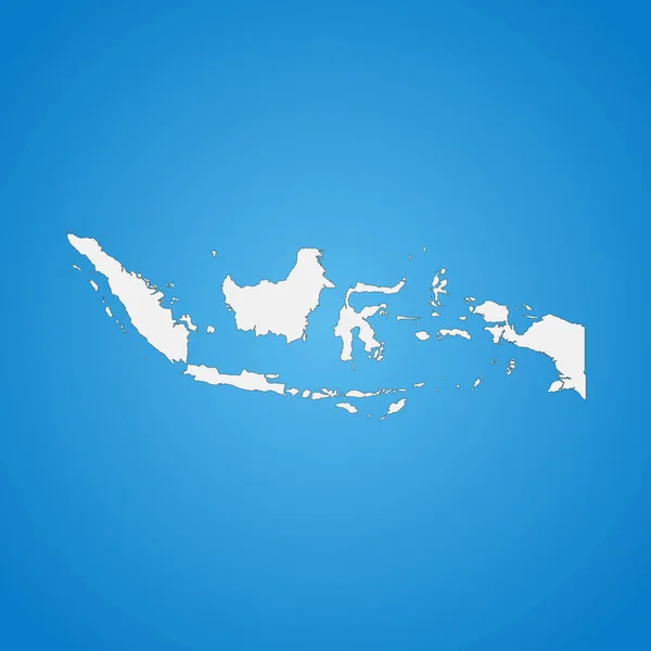 Mapa Indonesia Altamente Detallado Con Bordes Aislados Fondo — Archivo Imágenes Vectoriales