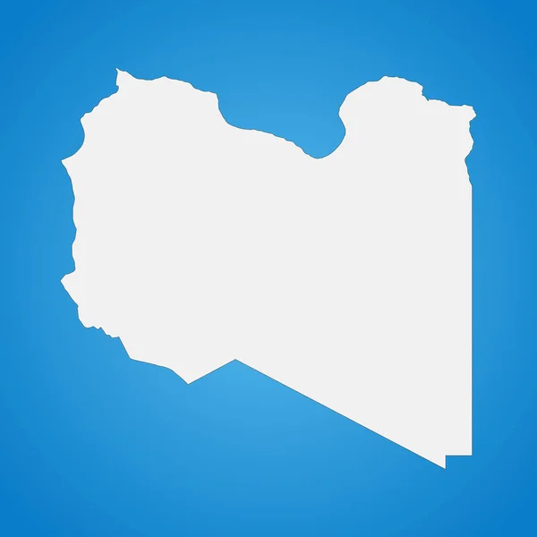 Carte Très Détaillée Libye Avec Des Frontières Isolées Arrière Plan — Image vectorielle