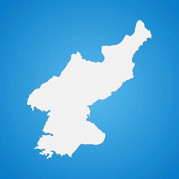 Mappa Altamente Dettagliata Della Corea Del Nord Con Confini Isolati — Vettoriale Stock