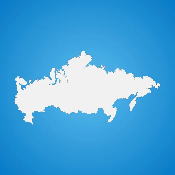 Высокодетальная Карта Российской Федерации Изолированными Границами Заднем Плане — стоковый вектор