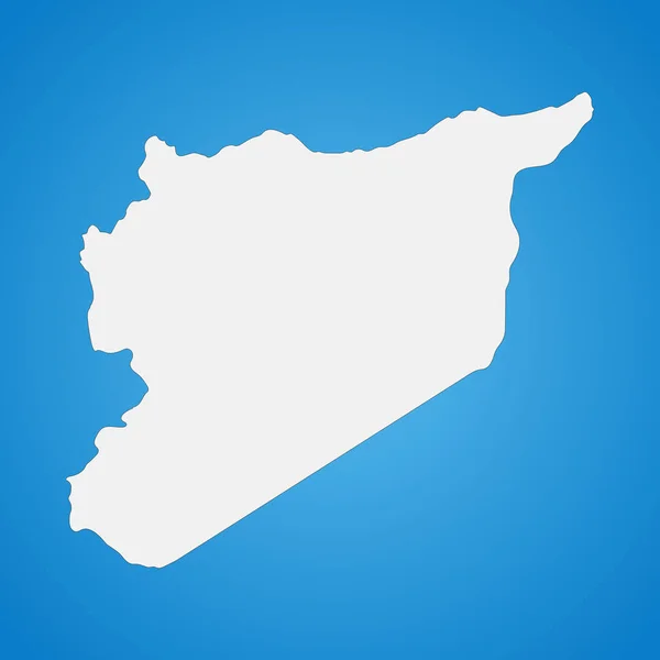 Zeer Gedetailleerde Syrische Kaart Met Achtergrond Geïsoleerde Grenzen — Stockvector