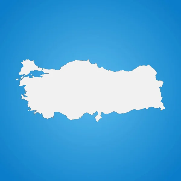 Arkaplanda Sınırların Izole Edildiği Son Derece Ayrıntılı Türkiye Haritası — Stok Vektör