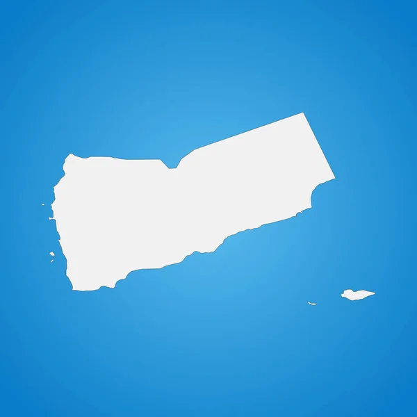 Wysoko Szczegółowa Mapa Jemenu Odizolowanymi Granicami Tle — Wektor stockowy