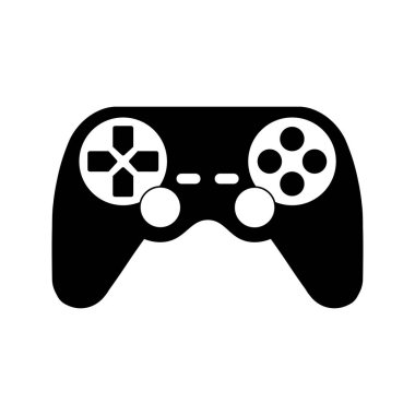 Gamepad 'in modern düz tasarımı veya web için joystick simgesi