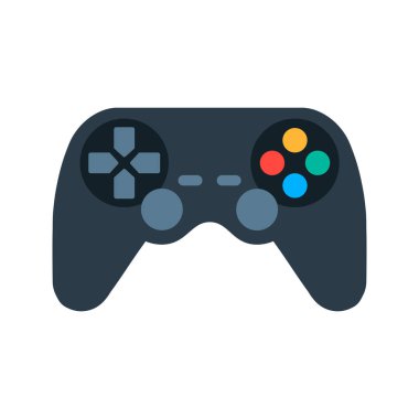 Gamepad 'in modern düz tasarımı veya web için joystick simgesi