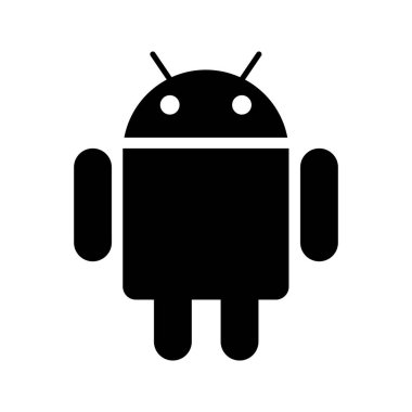 Web için oyuncak, robot ya da APK dosya simgesinin modern düz tasarımı
