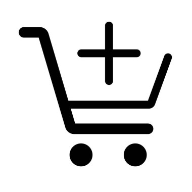 Alışveriş arabası uygulamalar ve web siteleri için basit izole edilmiş simge