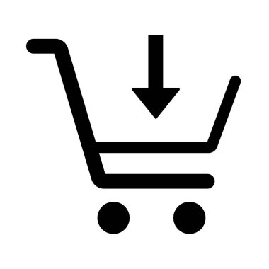 Alışveriş arabası uygulamalar ve web siteleri için basit izole edilmiş simge