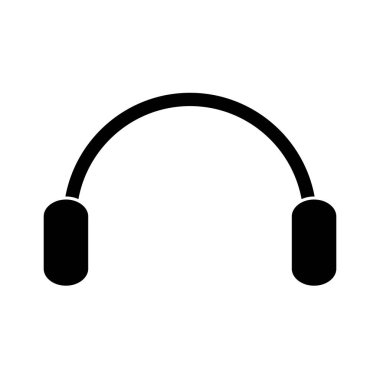 Kulaklıkların basit illüstrasyonu Kişisel bilgisayar bileşeni simgesi