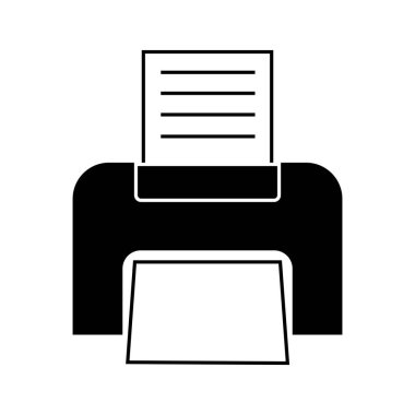 Yazıcı Kişisel bilgisayar bileşeni simgesinin basit illüstrasyonu