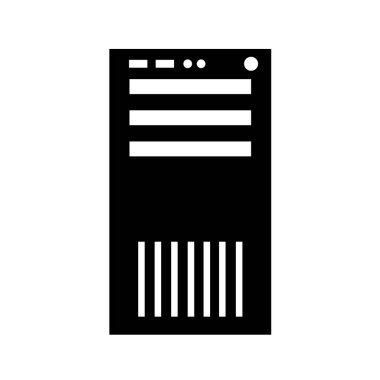 Sistem biriminin ya da kişisel bilgisayar simgesinin basit çizimi