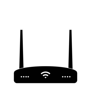 Wi-Fi yönlendirici Kişisel bilgisayar bileşeni simgesinin basit illüstrasyonu
