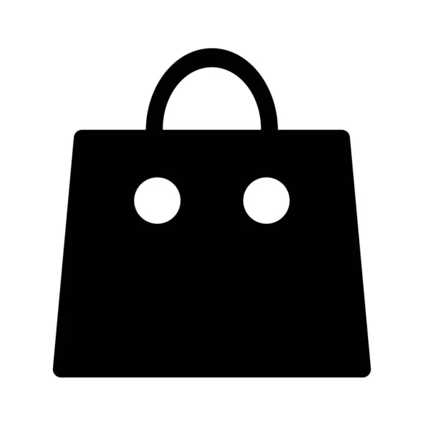 アプリやウェブサイトのためのシンプルな隔離されたアイコンショッピングバッグ — ストックベクタ