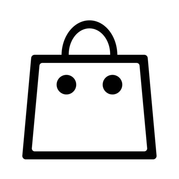 Einkaufstasche Einfaches Icon Für Apps Und Webseiten — Stockvektor