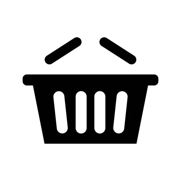 Warenkorb Einfaches Icon Für Apps Und Webseiten — Stockvektor
