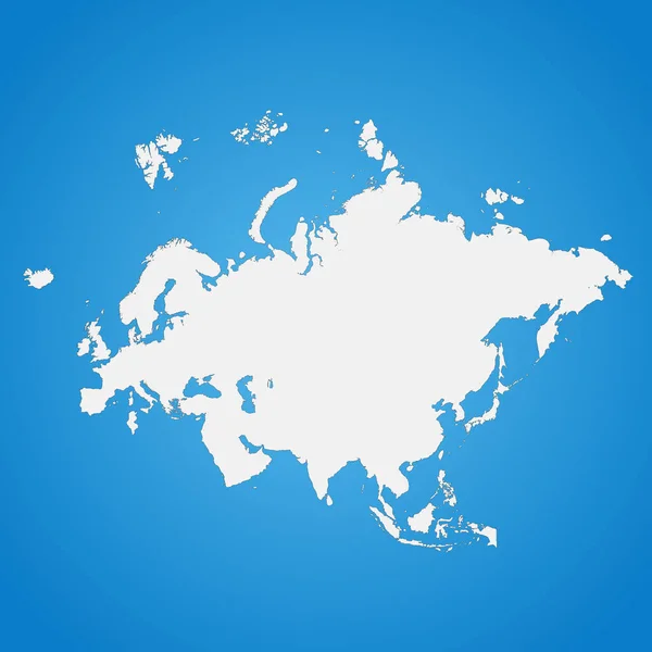 Політична Детальна Карта Континенту Євразія Кордонами Країн — стоковий вектор