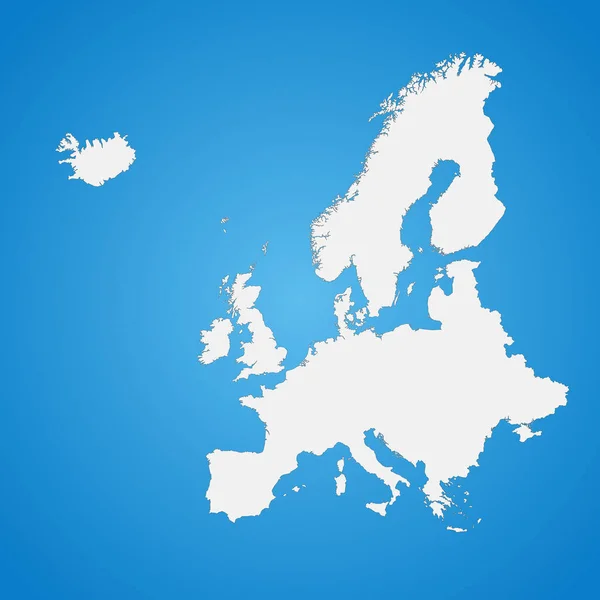 Mapa Político Detalhado Continente Europeu Com Fronteiras Países — Vetor de Stock