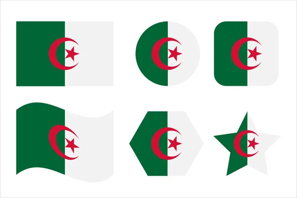 Algerien Flagge Einfache Illustration Für Unabhängigkeitstag Oder Wahlen — Stockvektor