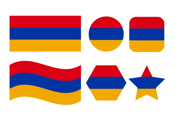 Armenien Flagge Einfache Illustration Für Unabhängigkeitstag Oder Wahlen — Stockvektor