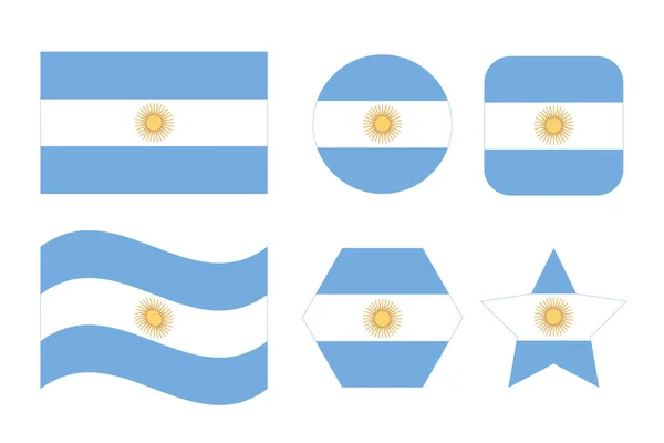 Drapeau Argentin Illustration Simple Pour Jour Indépendance Élection — Image vectorielle