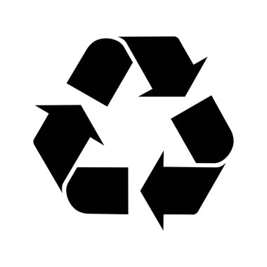 Moebius döngü Ürün ambalajı ve kutusu üzerine basit simge