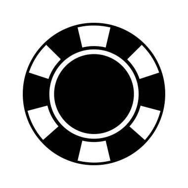 Çevrimiçi kumarhanede web tasarımı için poker çipi simgesi